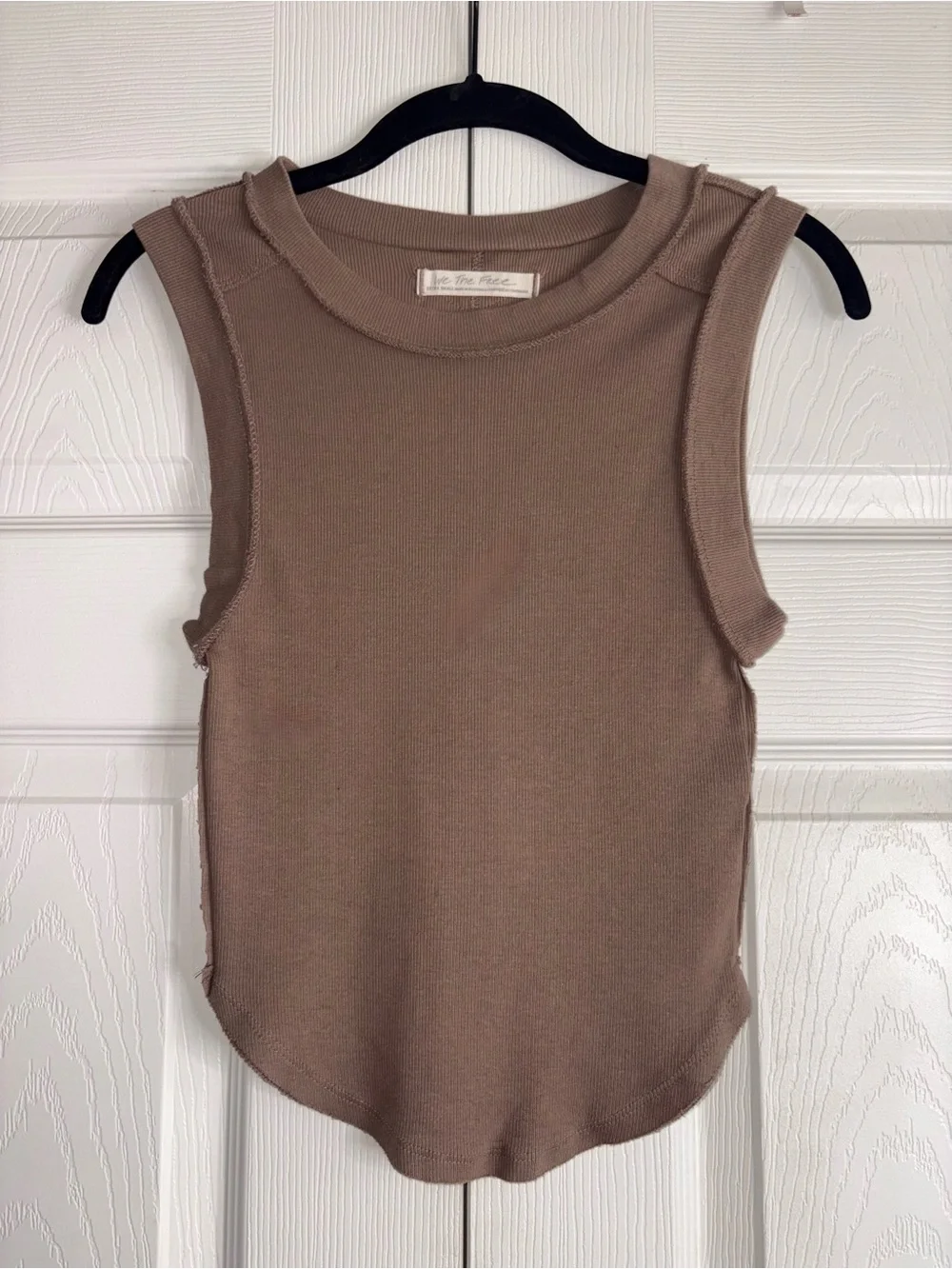 We The Free Ribbed Tank Top in Brown - Picture 2 of 12